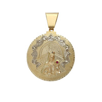 Zirconia Saint Barbara Medallion Pendant (14K) Popular Jewelry New York