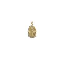 Zirconia Textured Pharaoh Head Pendant (14K)