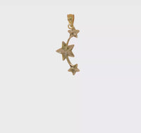 Curvy Stars Trail Pendant (14K) 360 - Popular Jewelry - New York
