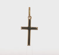 Ľahký obyčajný krížový prívesok (14K) 360 - Popular Jewelry - New York