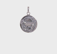 Antique-Finish Capricorn Zodiac Pendant (Silver)
