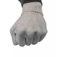 Solid Miami Cuban Bracelet (14K).