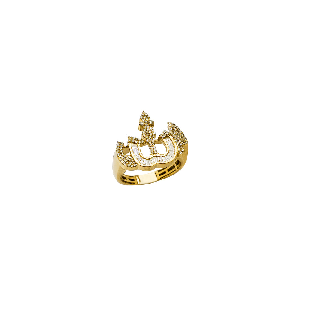 Diamond Allah Sign Ring (14K)