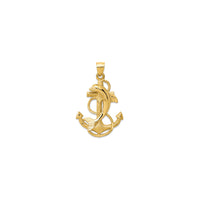 Anchor With Dolphin Pendant (14K)