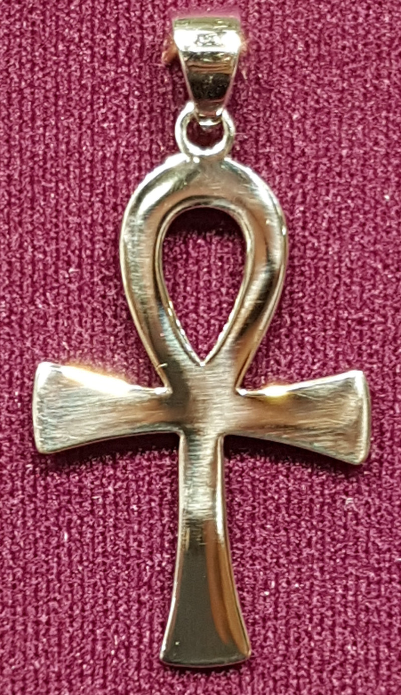 Ankh Pendant (Plain; High-Polished) (Silver)