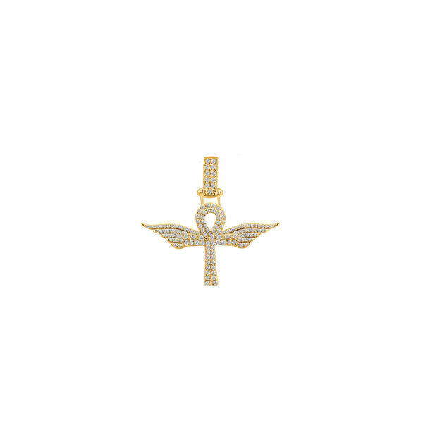 Diamond Ankh Wing Pendant (14K)