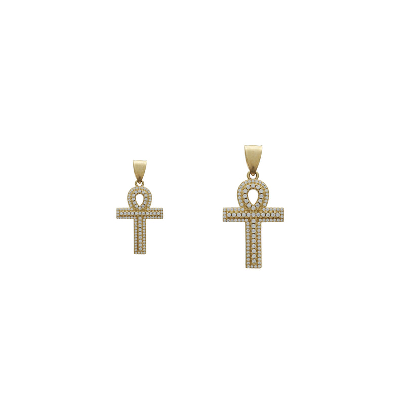 Iced-Out Ankh Pendant (14K)