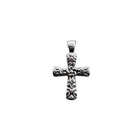 Antique Finish Cross Pendant (Silver)