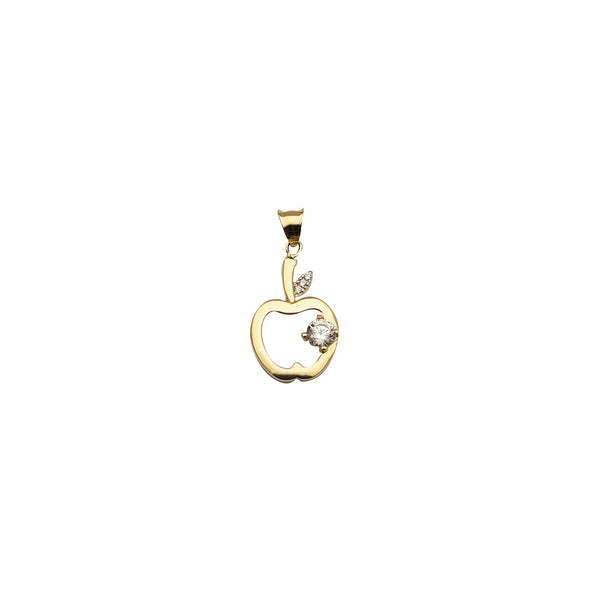 Cubic Zirconia Apple Pendant (14K)