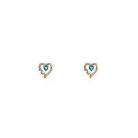 Heart with Love Stud Earrings (14K)