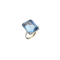 Rectangle Aquamarine Ring (14K)