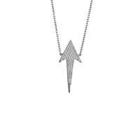 Iced-Out Arrow Necklace (Silver)
