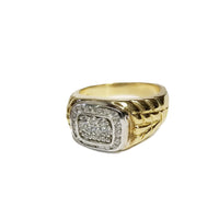 CZ Crystals Cocktail Two-Toned Ring (14K)
