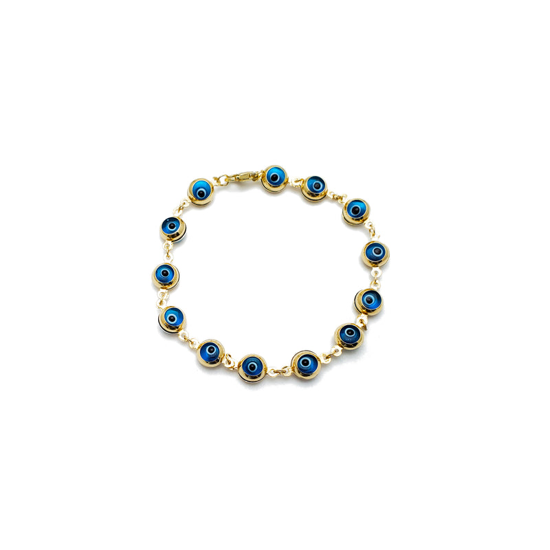 Blue Evil Eye Bracelet (14K)
