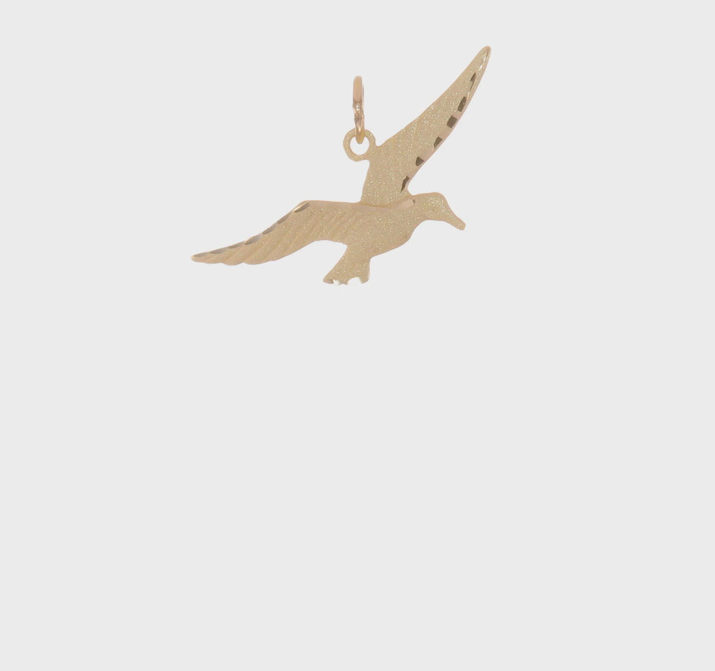 Flying Seagull Pendant (14K) 360 - Popular Jewelry - New York