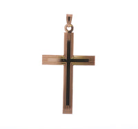 Flat Laser Etched Cross Pendant (14K) 360 - Popular Jewelry - New York