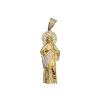 Baguette & Round Cubic Zirconia Saint Jude Pendant (14K)