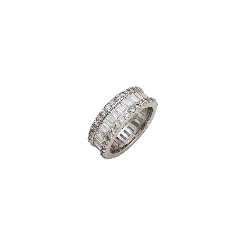 White CZ Eternity Ring (Silver)