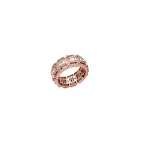 Gyémánt baguette örökkévalóság gyűrű (14K)