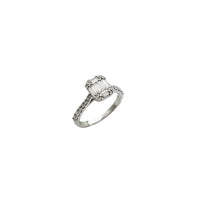 White Gold Baguette Engagement Diamond Ring (14K)