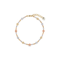 Tricolor Moon Cut Bracelet (14K)