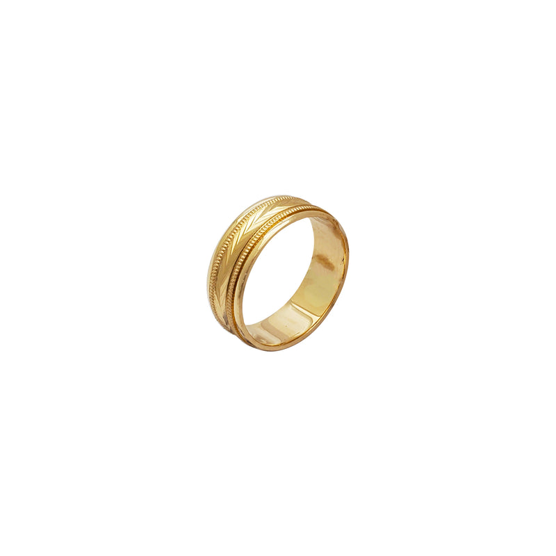 Diamond-Cut Wedding Band Ring (14K)
