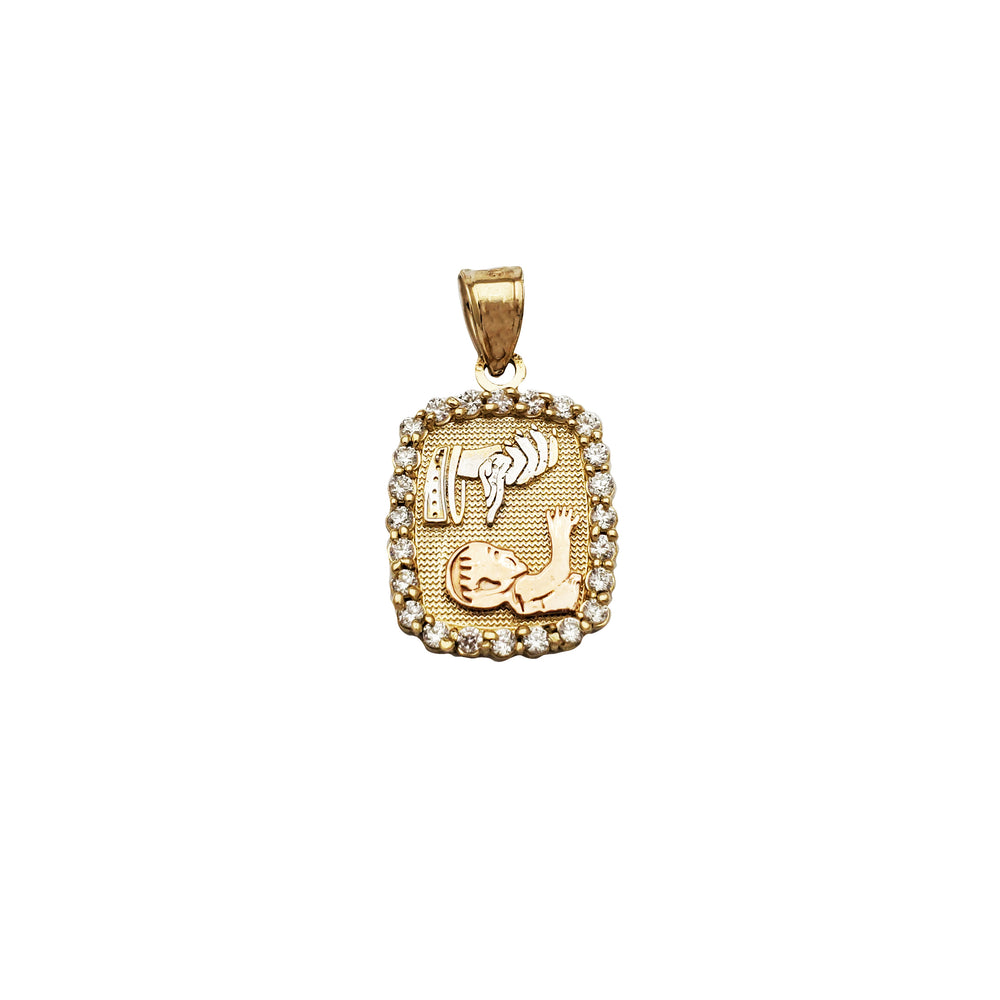 Tricolor Baptism Pendant (14K)