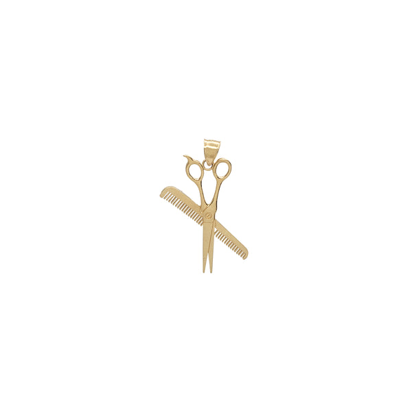 Comb & Scissors Pendant (14K)