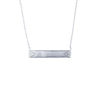 High Polished Bar Necklace (Silver)