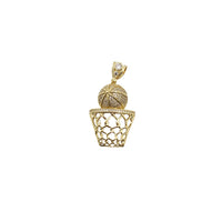 Iced-Out Basketball & Hoop Pendant (10K)