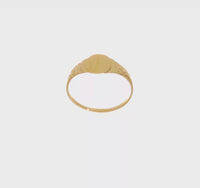 Textured Signet Pinky Ring (14K)