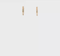 Plain Round Hinged Hoop Earrings (14K) 360 - Popular Jewelry - New York