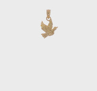 Textured Flying Dove Pendant (14K)