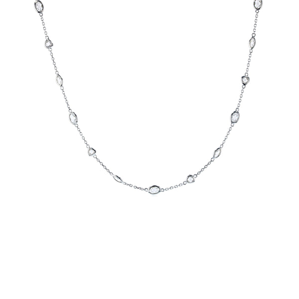 Bezel Necklace (Silver)