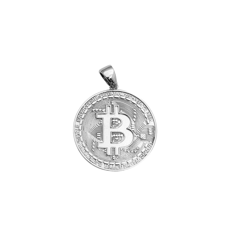 Round Textured Bitcoin (Silver)