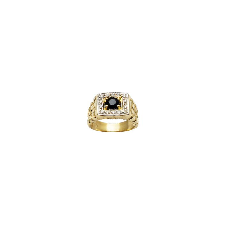 Square Nugget Style Ring (14K)