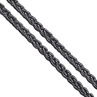 Fekete színű Spiga lánc (ezüst)