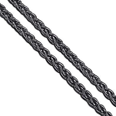 Black Color Spiga Chain (Silver)