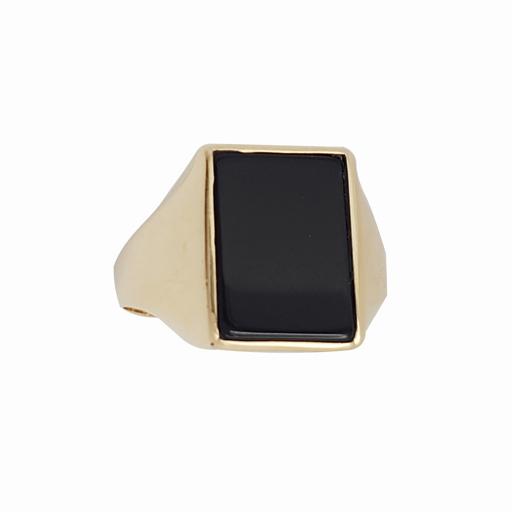 Black Onyx  Signet Ring (14K)