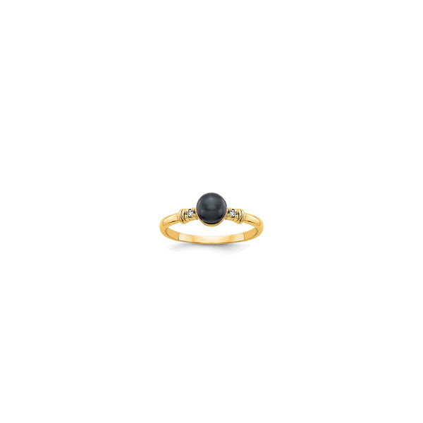 Black Freshwater Cultured Pearl Ring (14K)