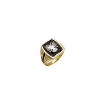 Cubic Zirconia Albanian Eagle Ring (14K)