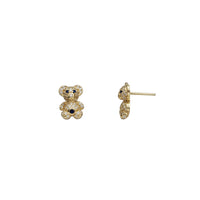 Mini Teddy Bear Stud Earrings (14K)