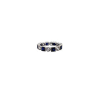 Blue Eternity Ring (Silver)