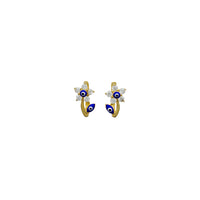 Flower Evil Eye Earrings (14K)
