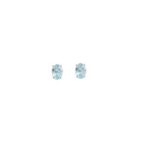 Masale a Zirconia Oval Solitaire Stud (14K)