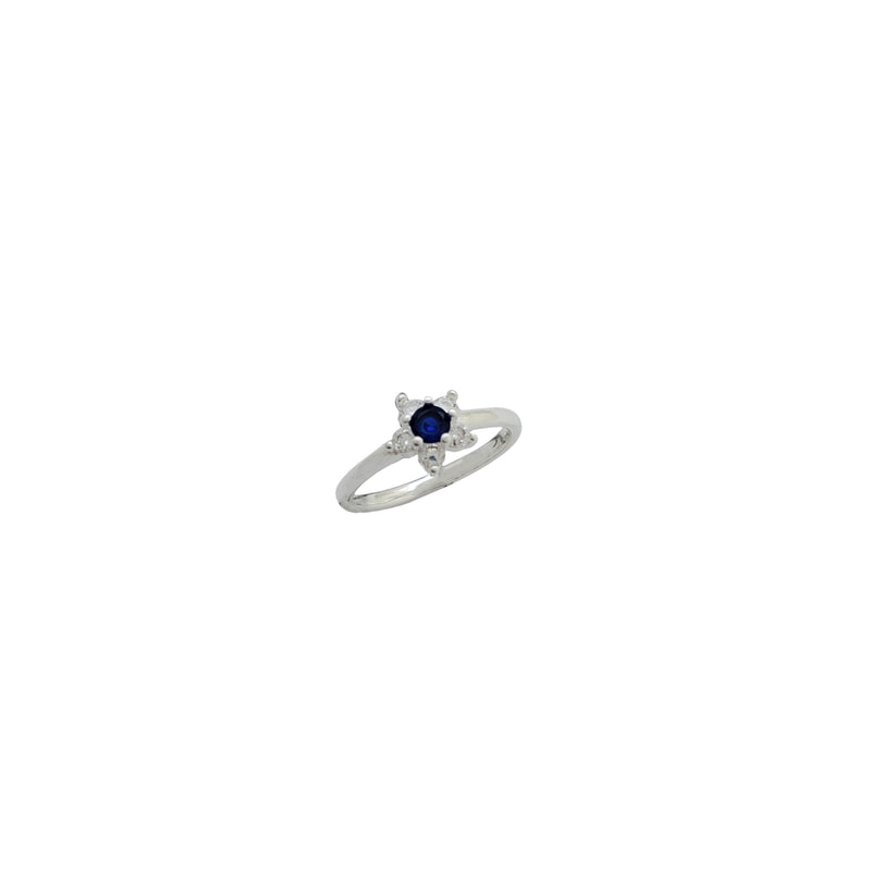 Blue Stone Baby-Sized Ring ( Silver)