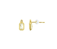 Bottle Shaped Stud Earrings (14K)