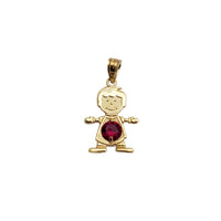 Red Gem Boy Pendant (14K)