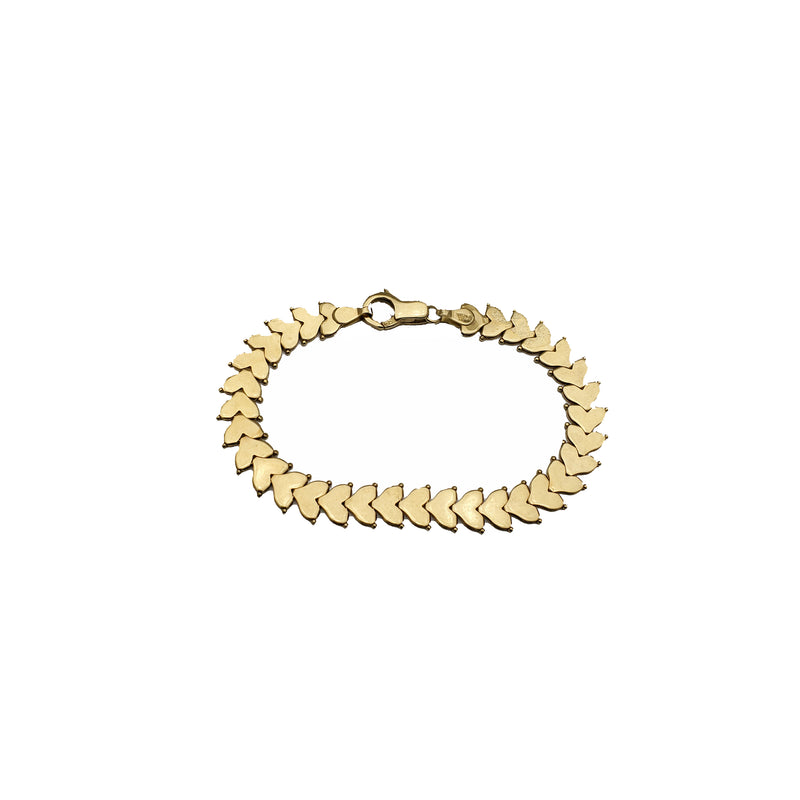 Yellow Gold Heart Fancy Bracelet (14K)