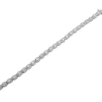 Iced-Out Cubic Zirconia Fancy Bracelet (Silver)